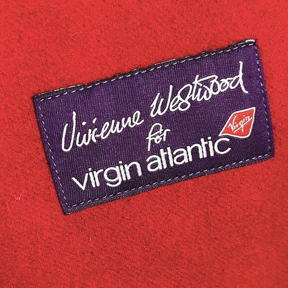 Vivienne Westwood Virgin Atlantic wool coat women’s size 8 red long Limited Edit - Picture 15 of 16